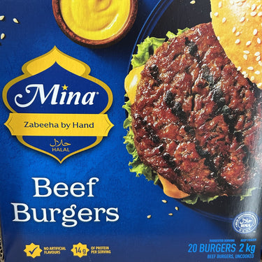 Image of Mina Halal Beef Burgers - 1 x 2 Kilos